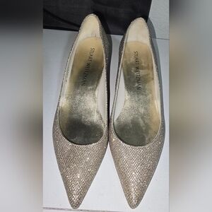 Stuart Weitzman gold sparkle size 5.5
